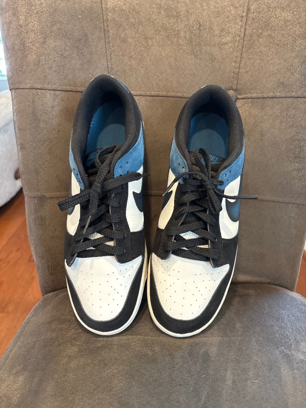 Men’s Nike Dunk Low Industrial Blue Summit White Sneakers Sz 11.5